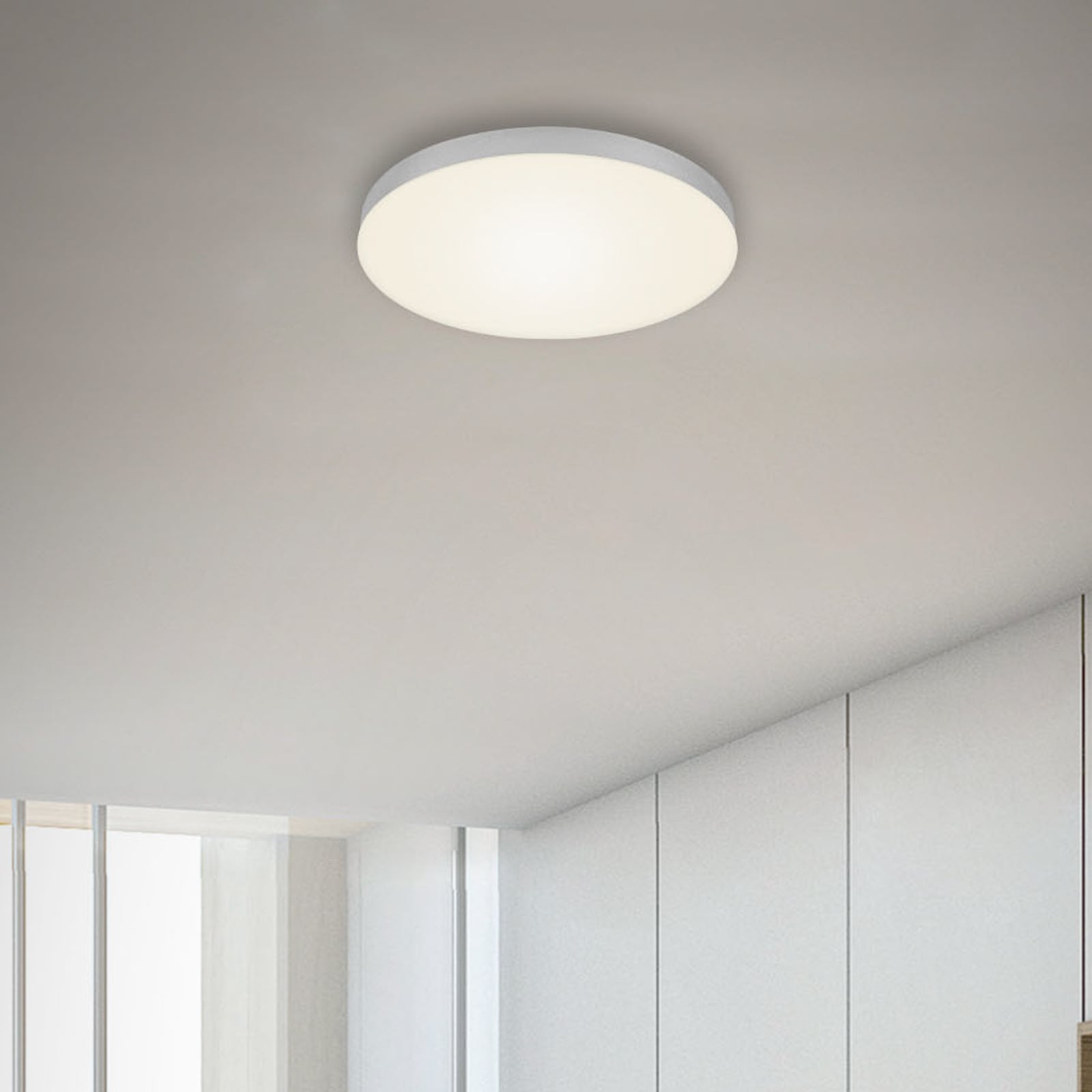 LED taklampe Flame sølv bakside