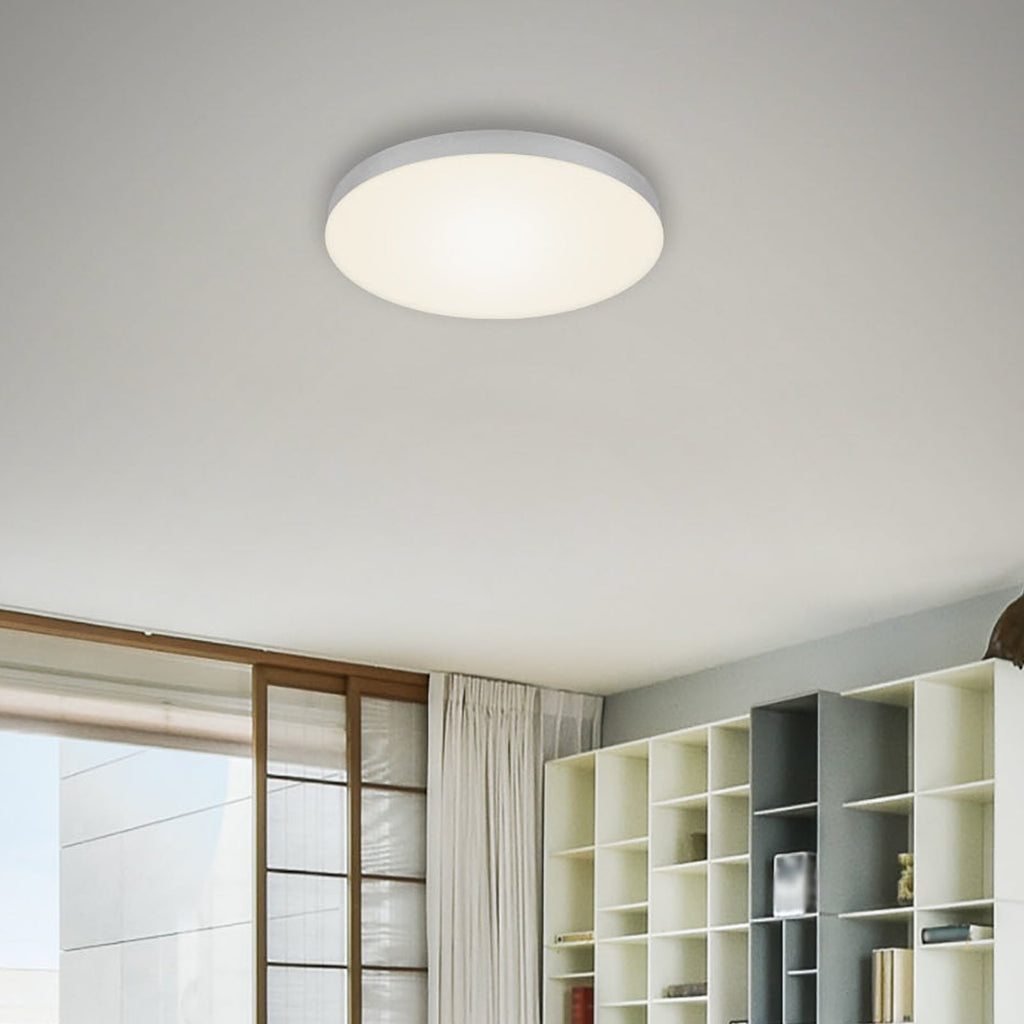 LED taklampe Flame sølv montert i tak