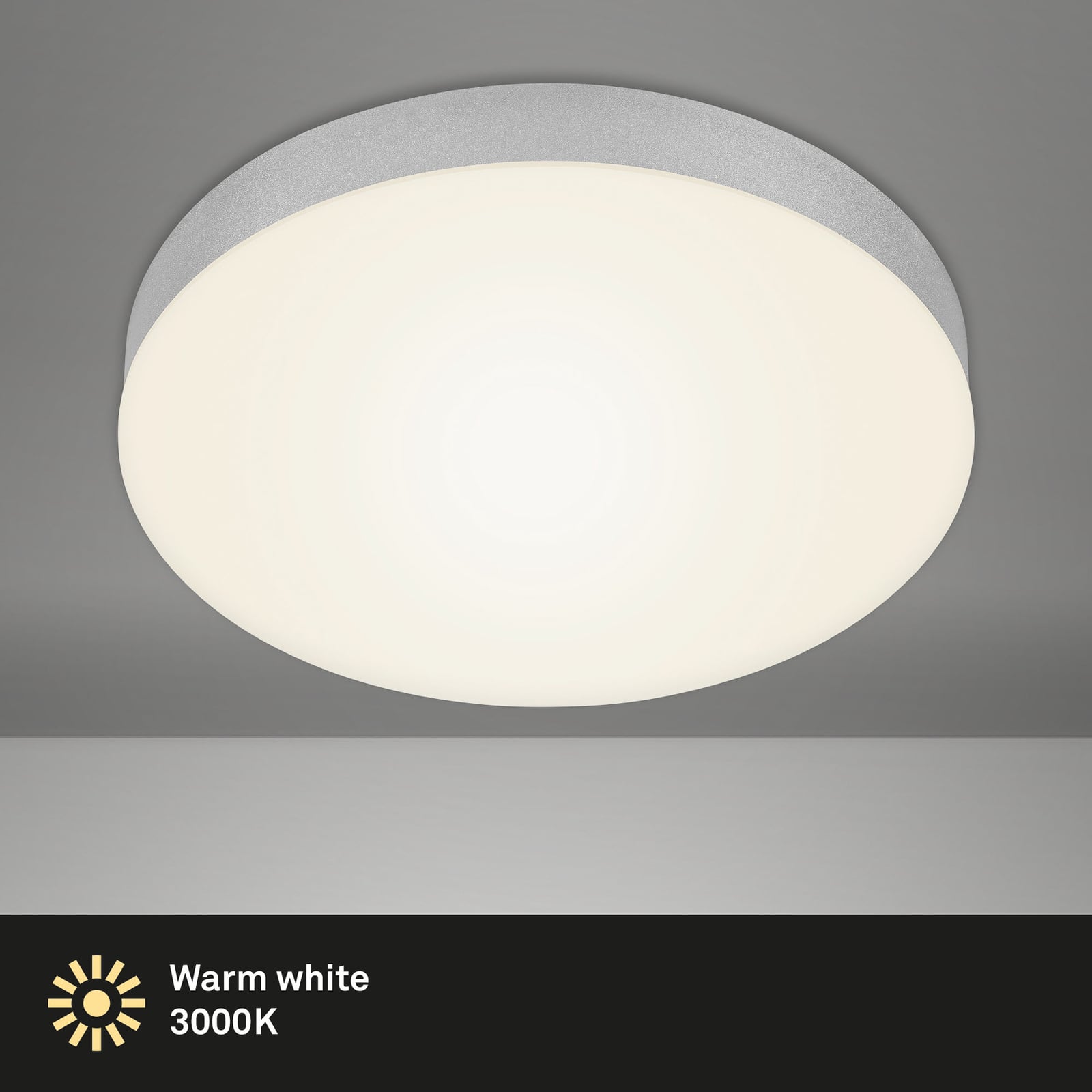 LED taklampe Flame sølv side