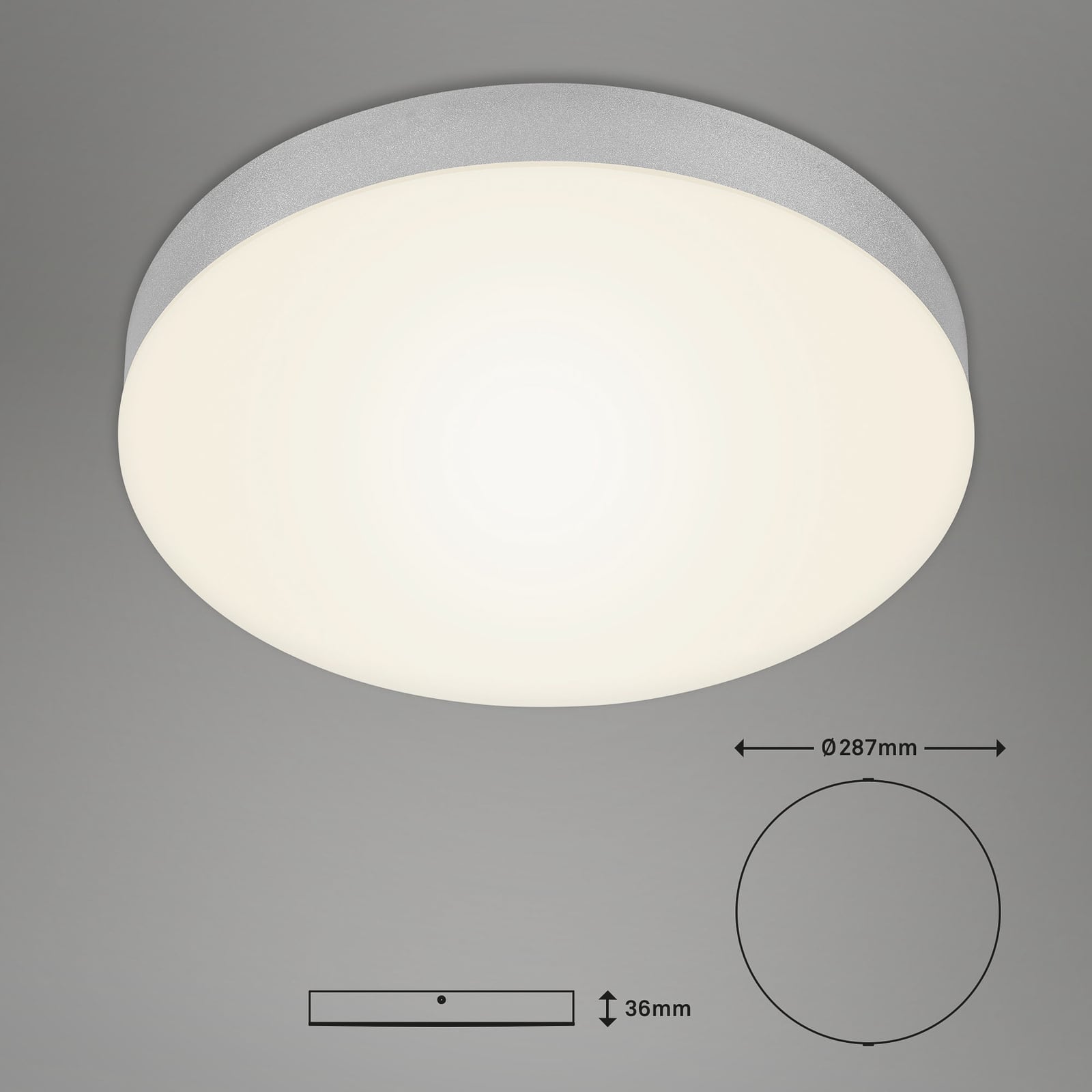 LED taklampe Flame sølv lys på