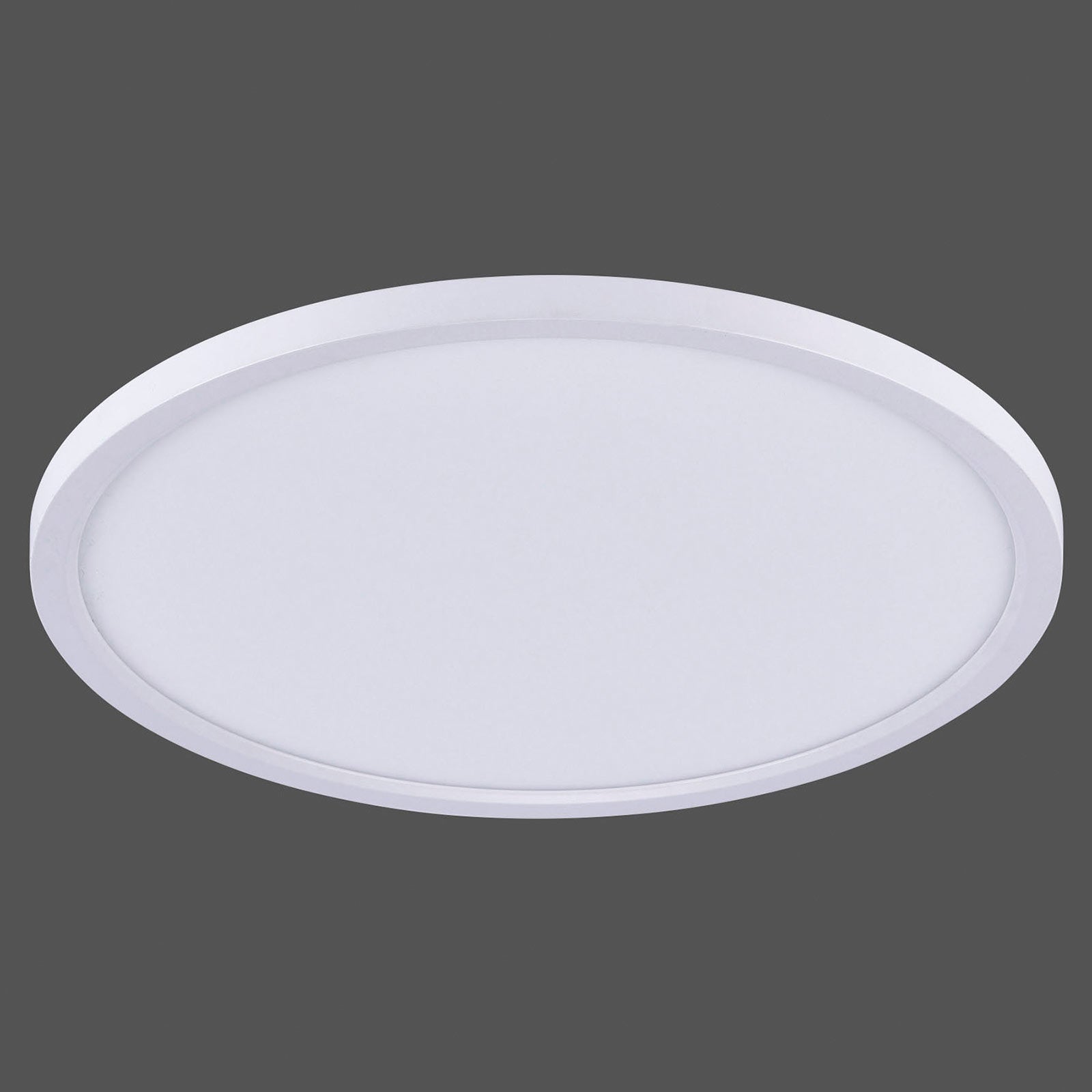 LED taklampe Flat rund Ø40 cm hvit CCT dimbar med fjernkontroll - JUST LIGHT sideprofil