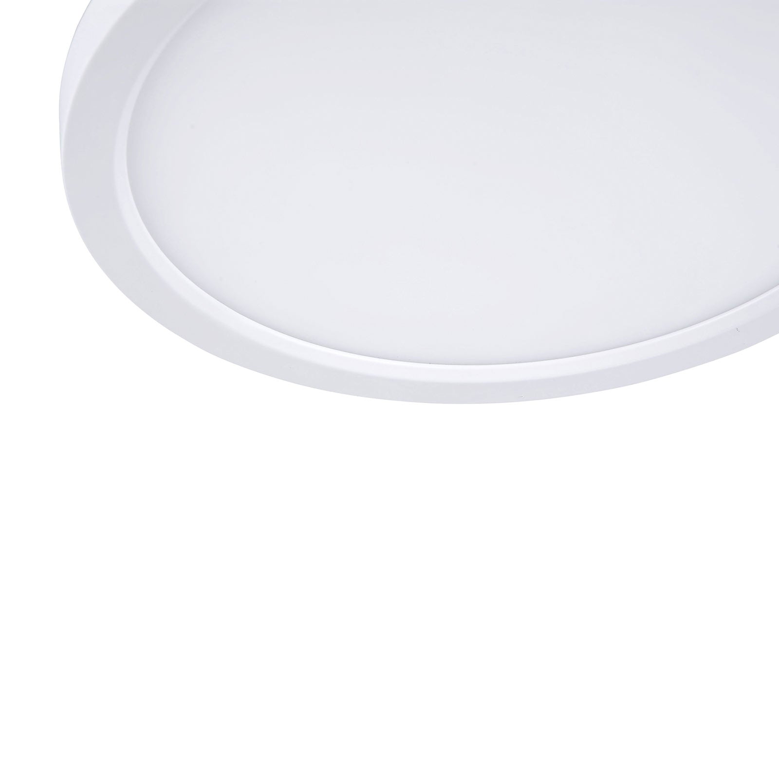 LED taklampe Flat rund Ø40 cm hvit CCT dimbar med fjernkontroll - JUST LIGHT pakkens innhold