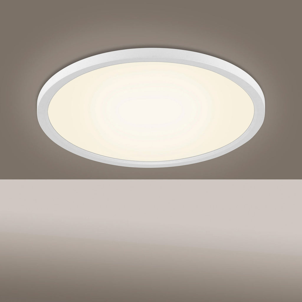 LED taklampe Flat rund Ø40 cm hvit CCT dimbar med fjernkontroll - JUST LIGHT detalj
