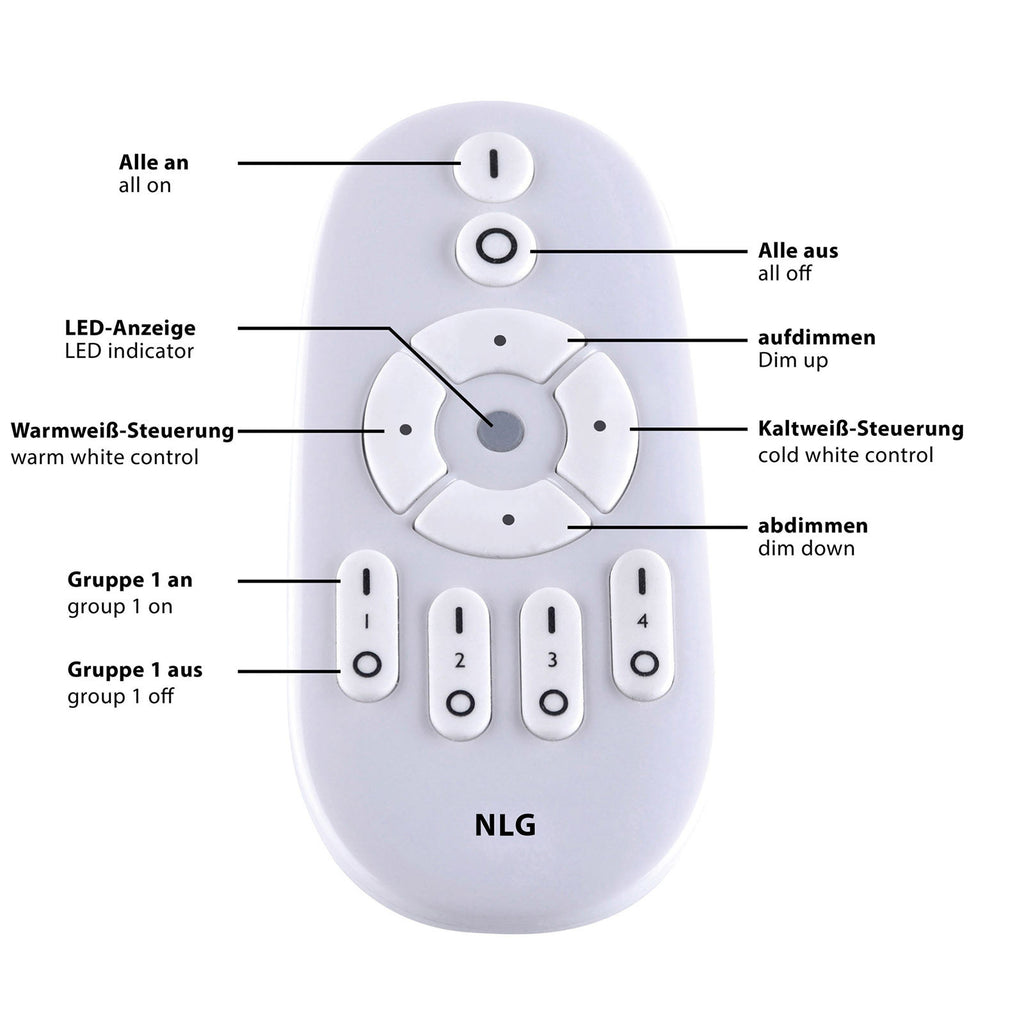 LED taklampe Flat rund Ø40 cm hvit CCT dimbar med fjernkontroll - JUST LIGHT installasjon