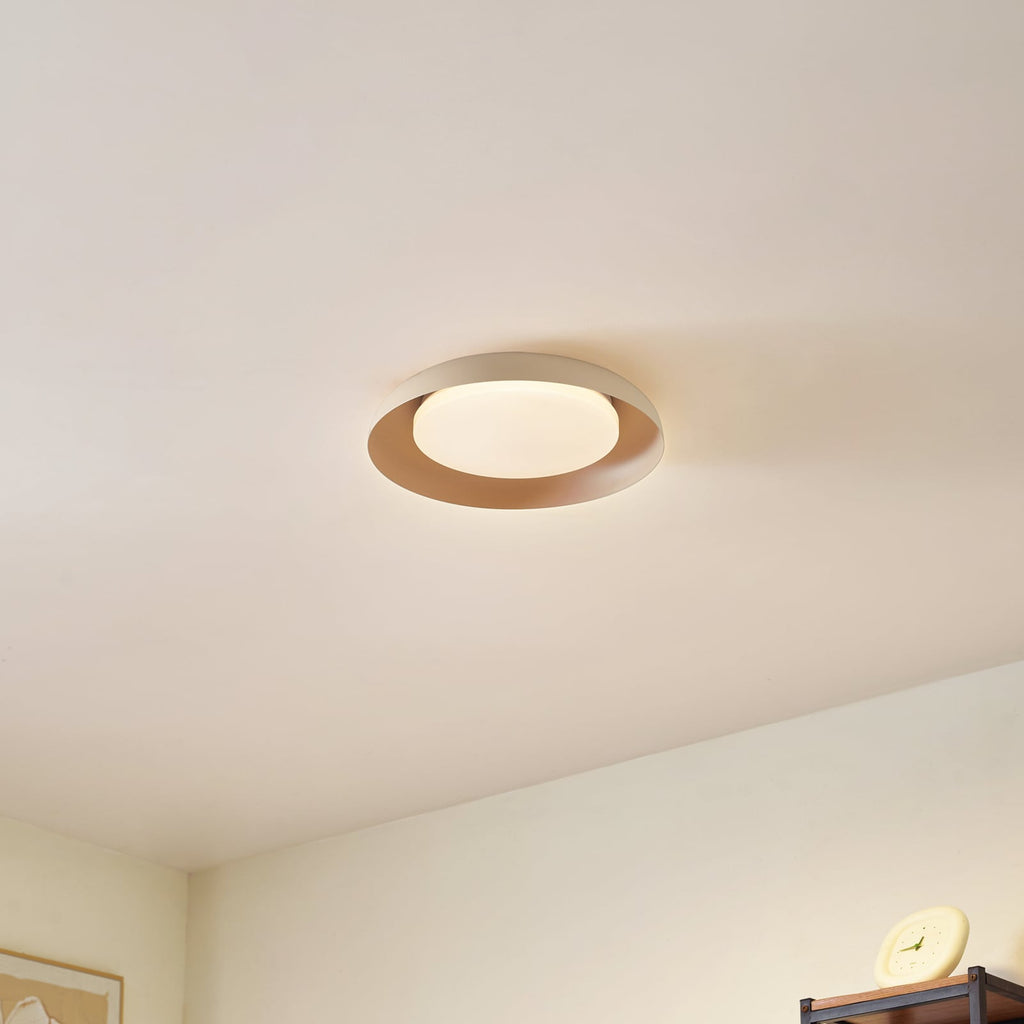 LED taklampe Florie beige metall bakside