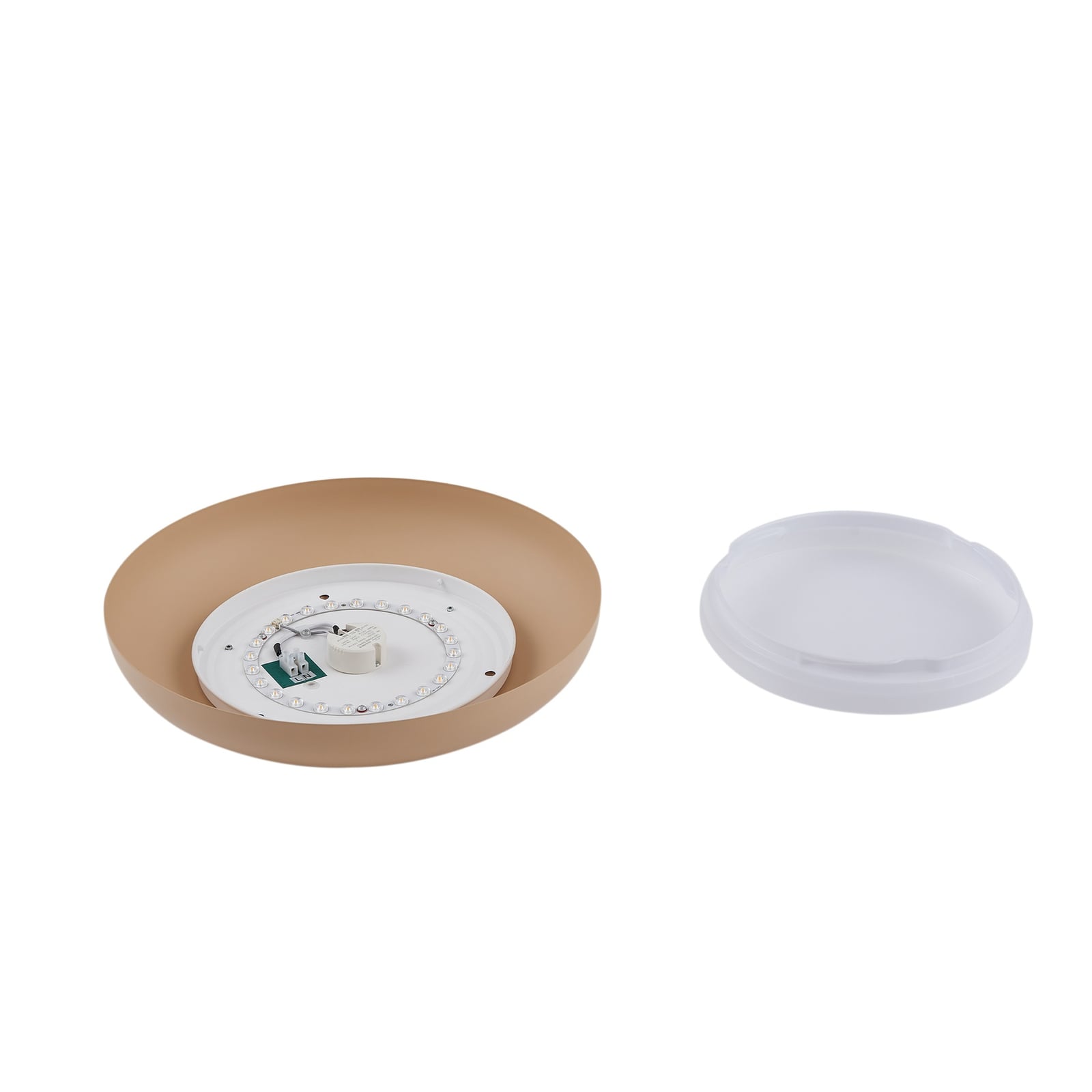 LED taklampe Florie beige metall profil