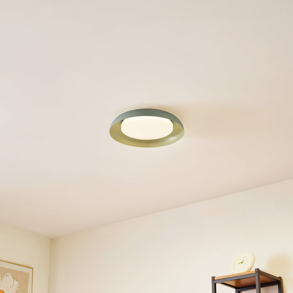 LED taklampe Florie grønn metall Ø40 cm bakside