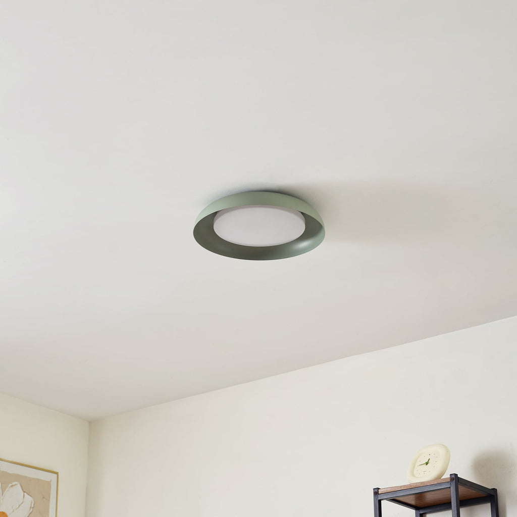 LED taklampe Florie grønn metall Ø40 cm detalj