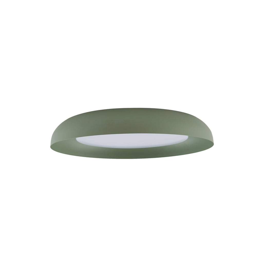 LED taklampe Florie grønn metall Ø40 cm montert i rom