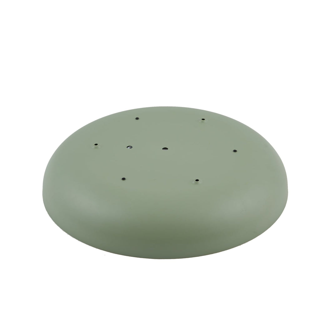 LED taklampe Florie grønn metall Ø40 cm opplyst