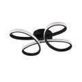 LED taklampe Fly dimbar svart matt 40x40 cm fra forfra