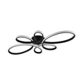 LED taklampe Fly svungne linjer svart matt forfra