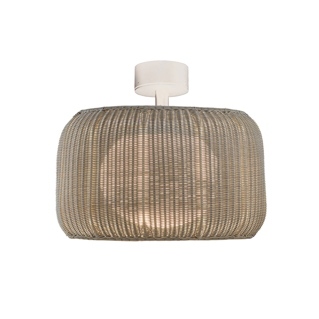 LED taklampe Fora dimbar hvit/beige Ø50 cm IP66 forfra