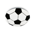 LED taklampe fotball svart/hvit Ø27,5 cm 12W barnerom forfra