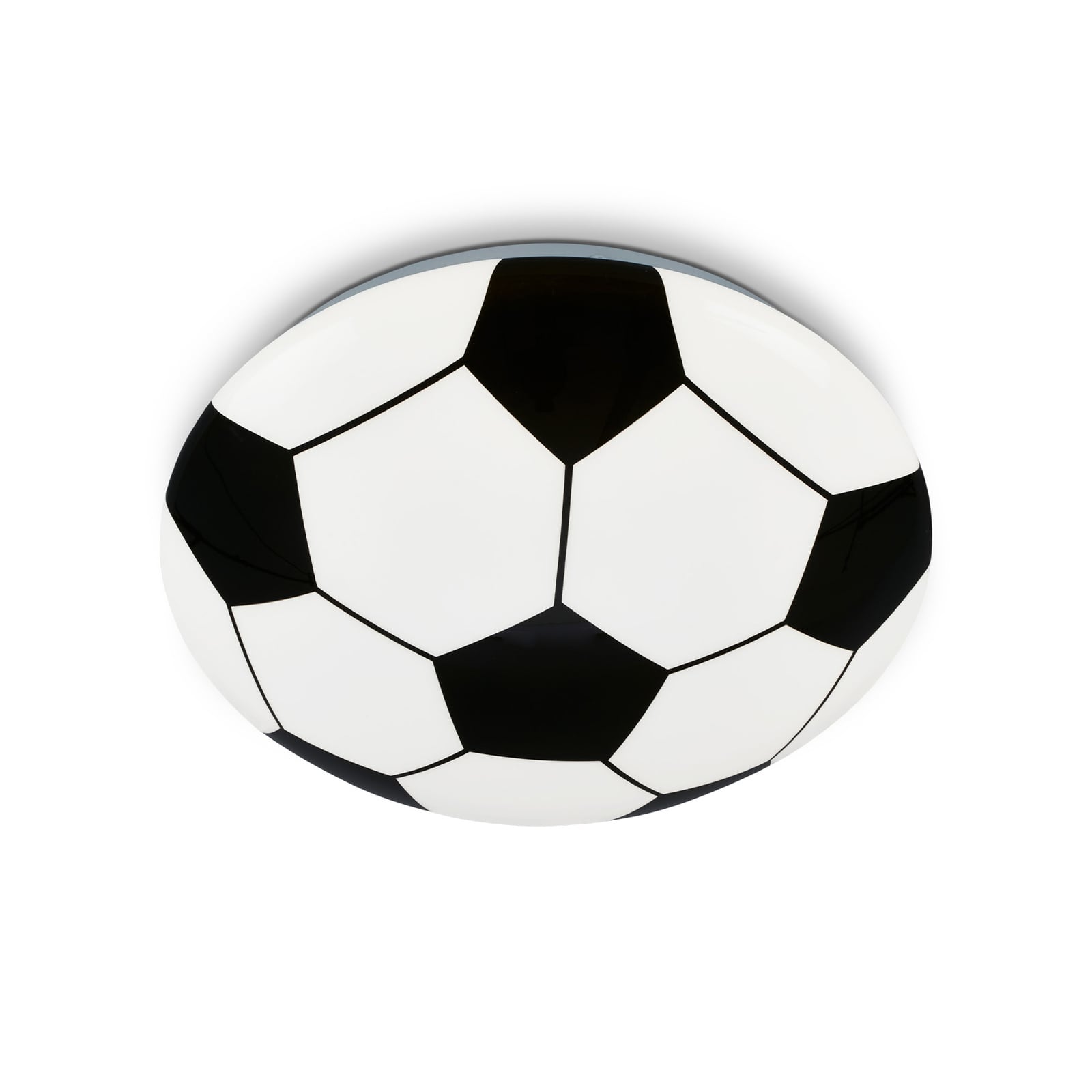 LED taklampe fotball svart/hvit Ø27,5 cm 12W barnerom forfra