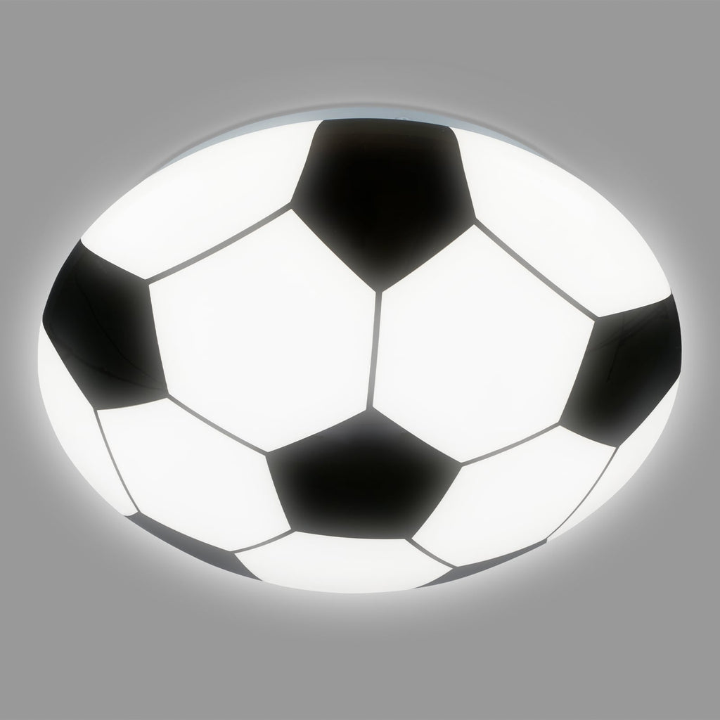 LED taklampe fotball svart/hvit Ø27,5 cm 12W barnerom materialdetalj