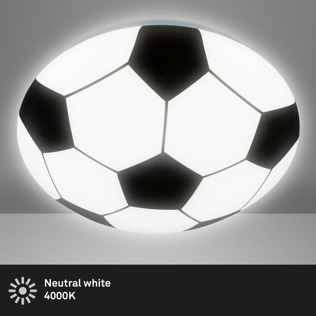 LED taklampe fotball svart/hvit Ø27,5 cm 12W barnerom installasjon