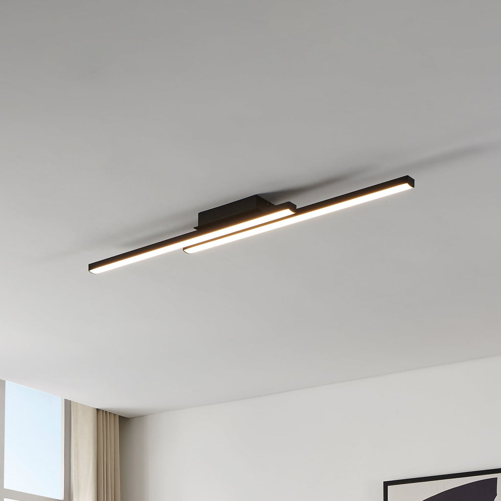 LED taklampe Fraioli-Z smart dimbar RGB 105 cm svart forfra