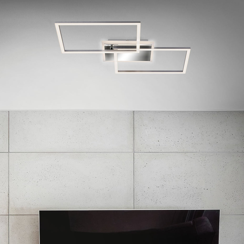 LED taklampe Frame 2-lys dimbar CCT aluminium 50 cm bakside