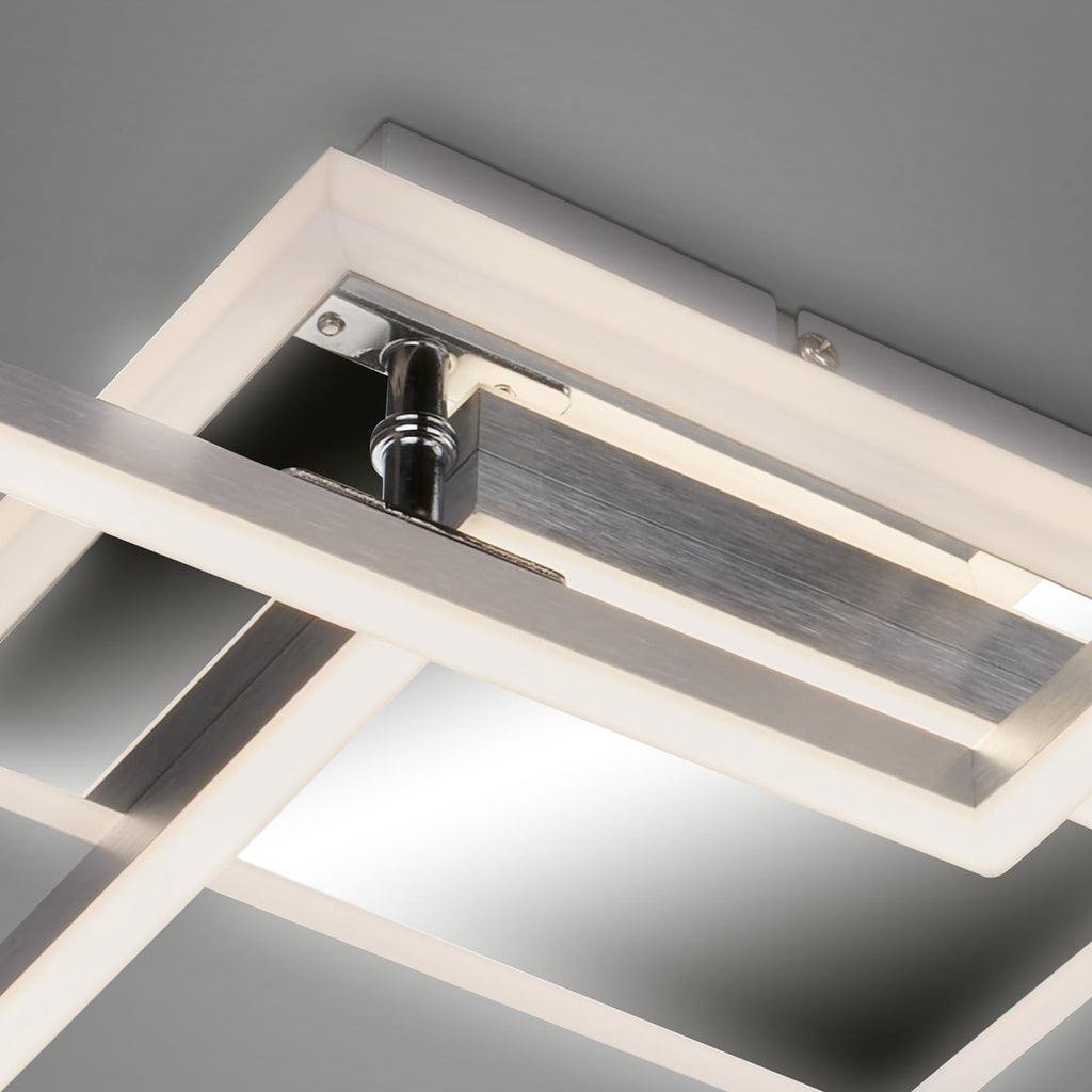 Nærbilde av LED taklampe Frame 2-lys dimbar CCT aluminium 50 cm