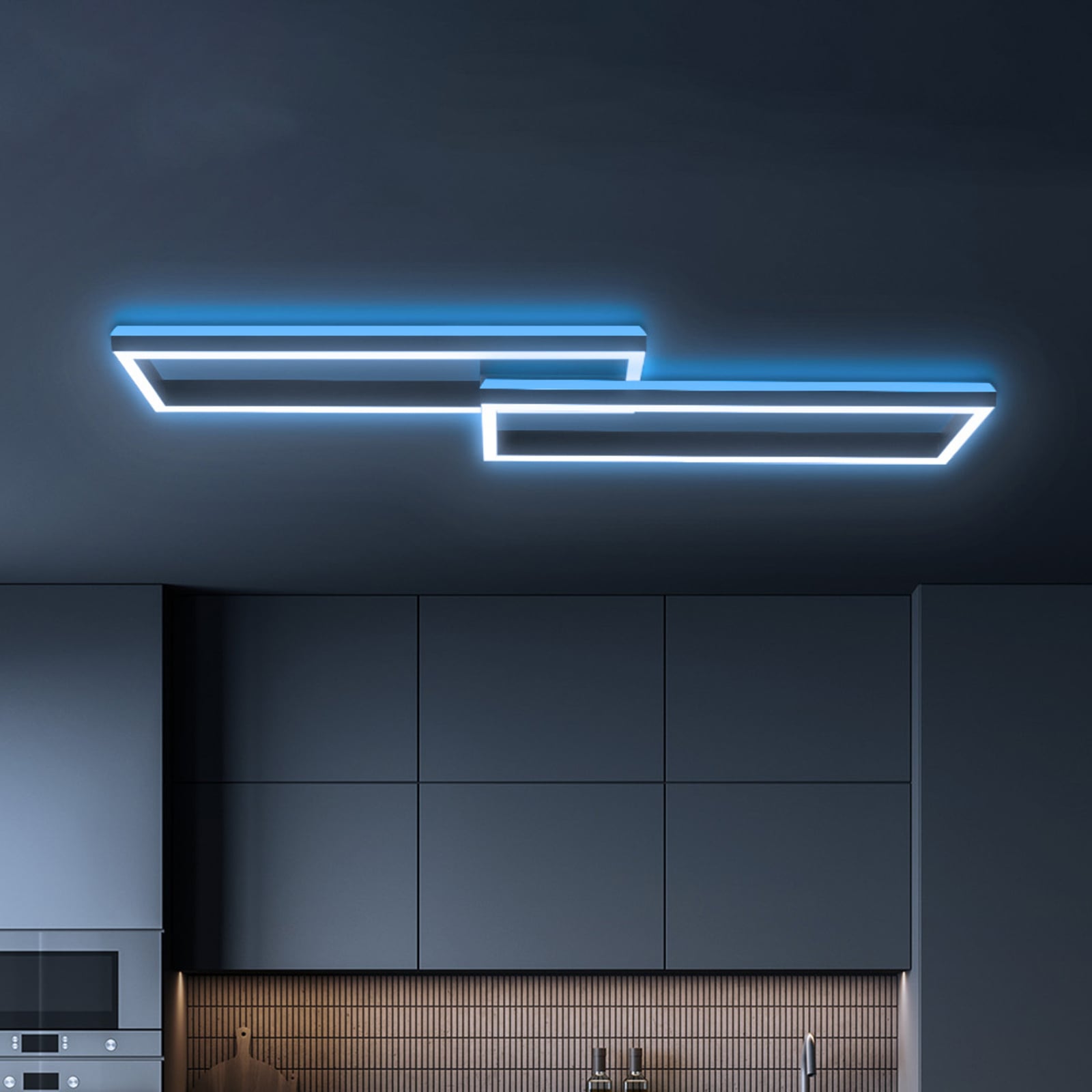 LED taklampe Frame 2-lys RGBW med fjernkontroll forfra