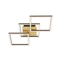 LED taklampe Frame 3-lys dimbar gull/brun 76 cm forfra