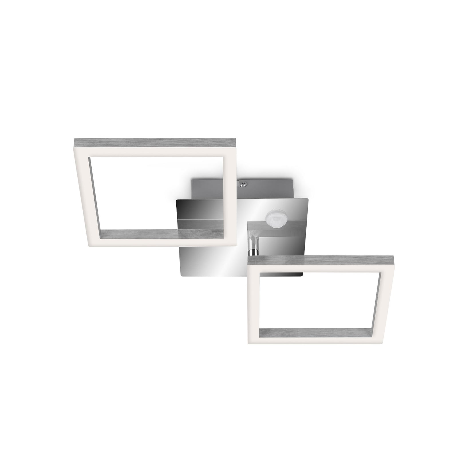 LED taklampe Frame med bevegelsessensor krom alu forfra