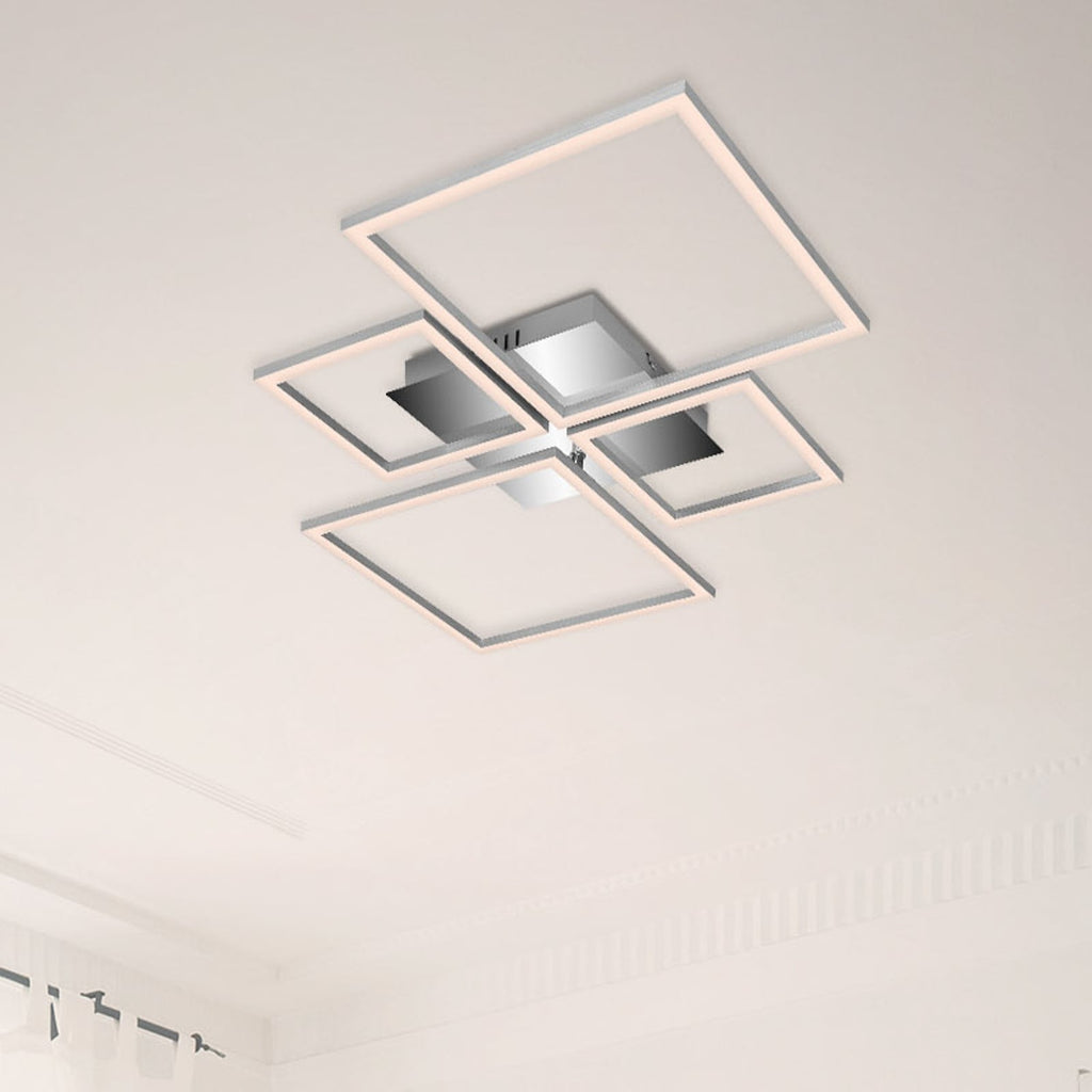 LED taklampe Frame CCT dimbar aluminium 75x47 cm 38W Briloner forfra