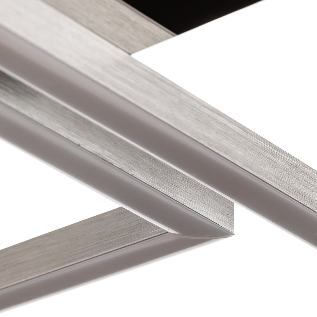 LED taklampe Frame CCT dimbar aluminium 75x47 cm 38W Briloner nærbilde av LED-lys