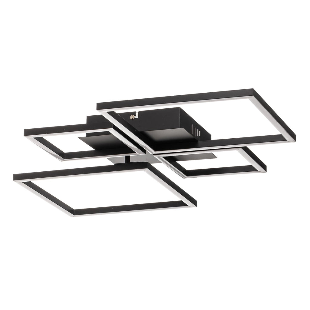LED taklampe Frame CCT dimbar med fjernkontroll svart 38W montert i rom