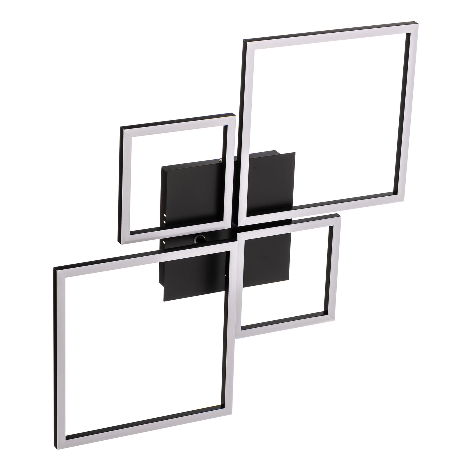 LED taklampe Frame CCT dimbar med fjernkontroll svart 38W lysdetalj