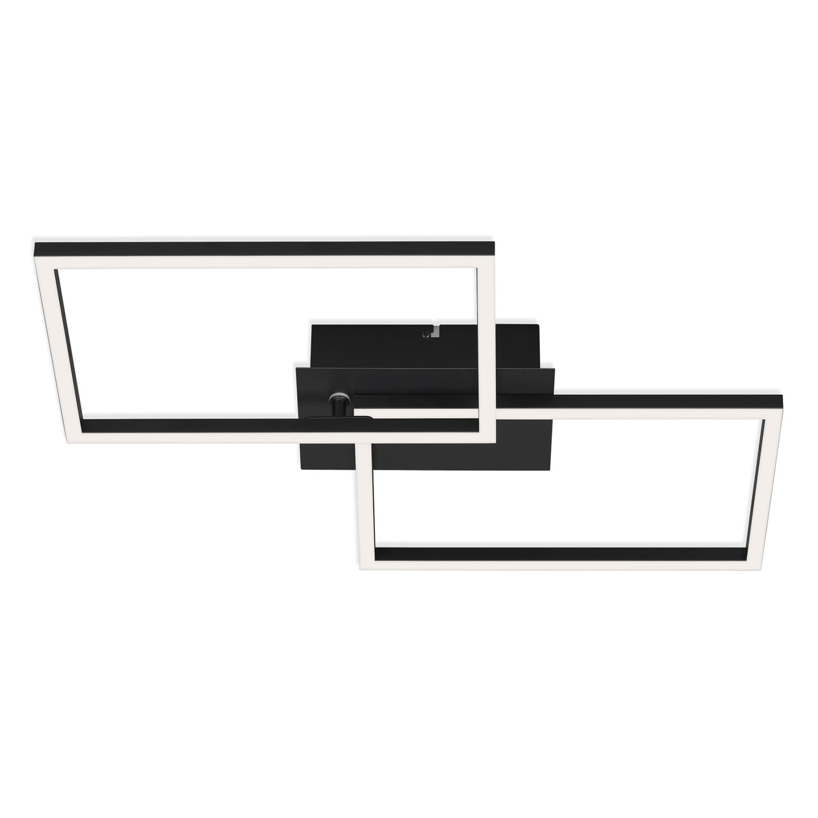 LED taklampe Frame CCT dimbar svart 50x39 cm med fjernkontroll forfra