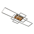 LED taklampe Frame CCT svart/tre 104 cm sett forfra