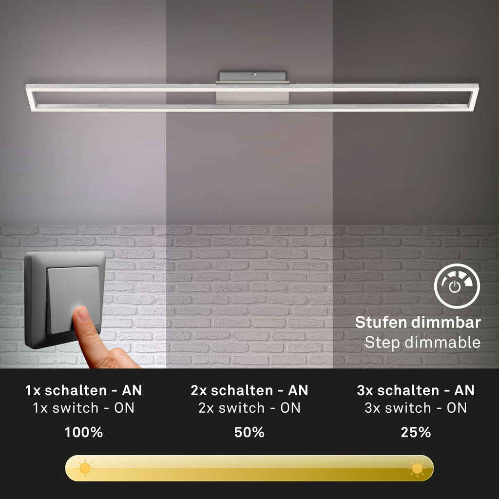 LED taklampe Frame dimbar aluminium montert i tak