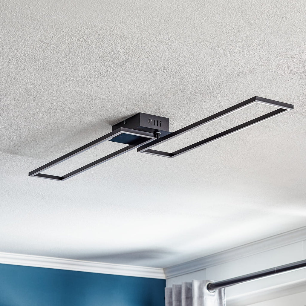 LED taklampe Frame dimbar CCT svart 110 cm fjernkontroll bakside