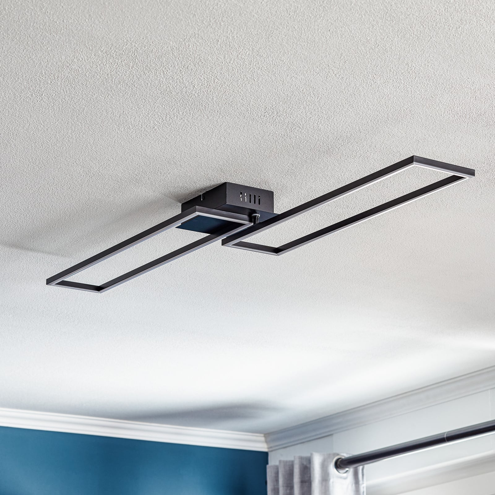 LED taklampe Frame dimbar CCT svart 110 cm fjernkontroll bakside