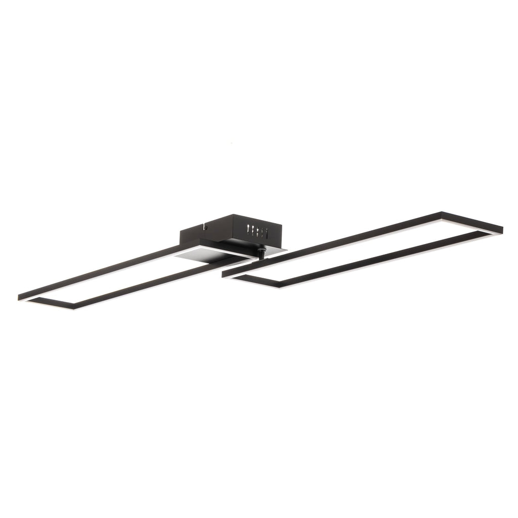 LED taklampe Frame dimbar CCT svart 110 cm fjernkontroll montert i rom