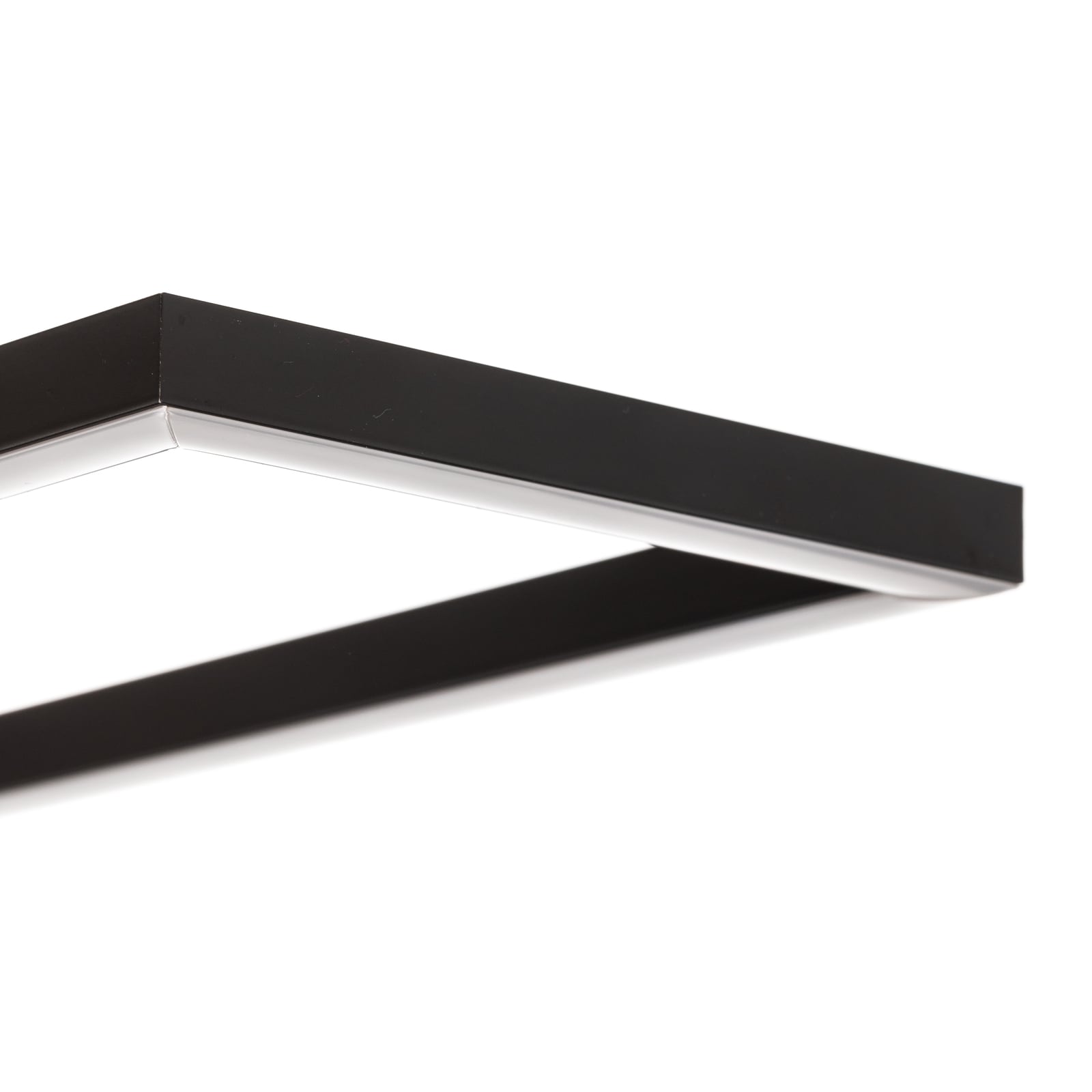 Nærbilde av LED taklampe Frame dimbar CCT svart 110 cm fjernkontroll