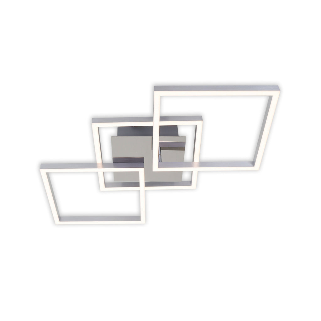 LED taklampe Frame dimbar krom-aluminium montert i stue