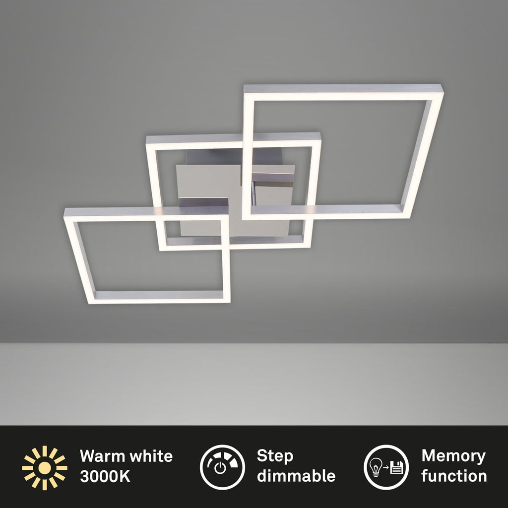 LED taklampe Frame dimbar krom-aluminium justerbare rammer