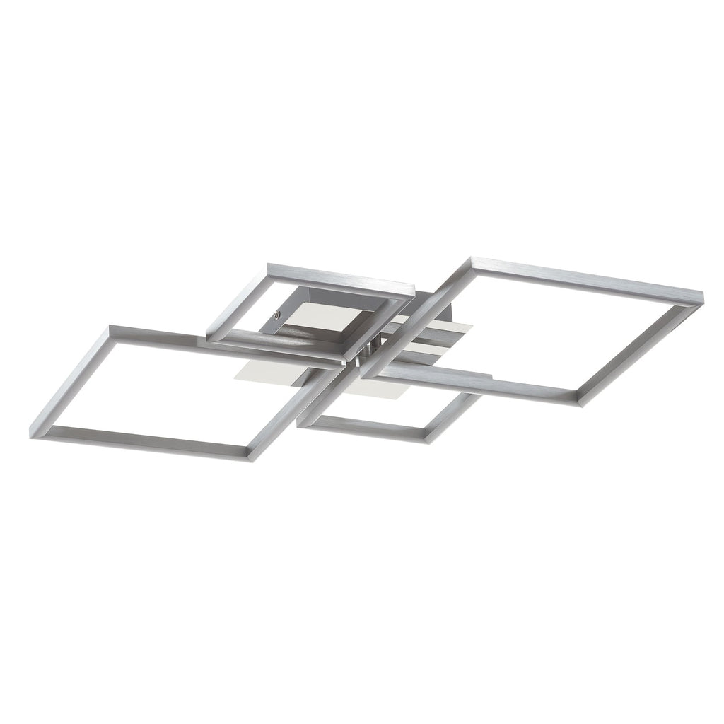 LED taklampe Frame krom/sølv dimbar detalj av rektangler