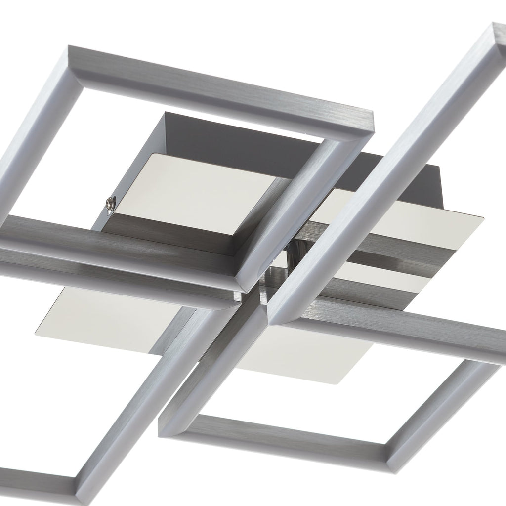 LED taklampe Frame krom/sølv dimbar justerbare elementer