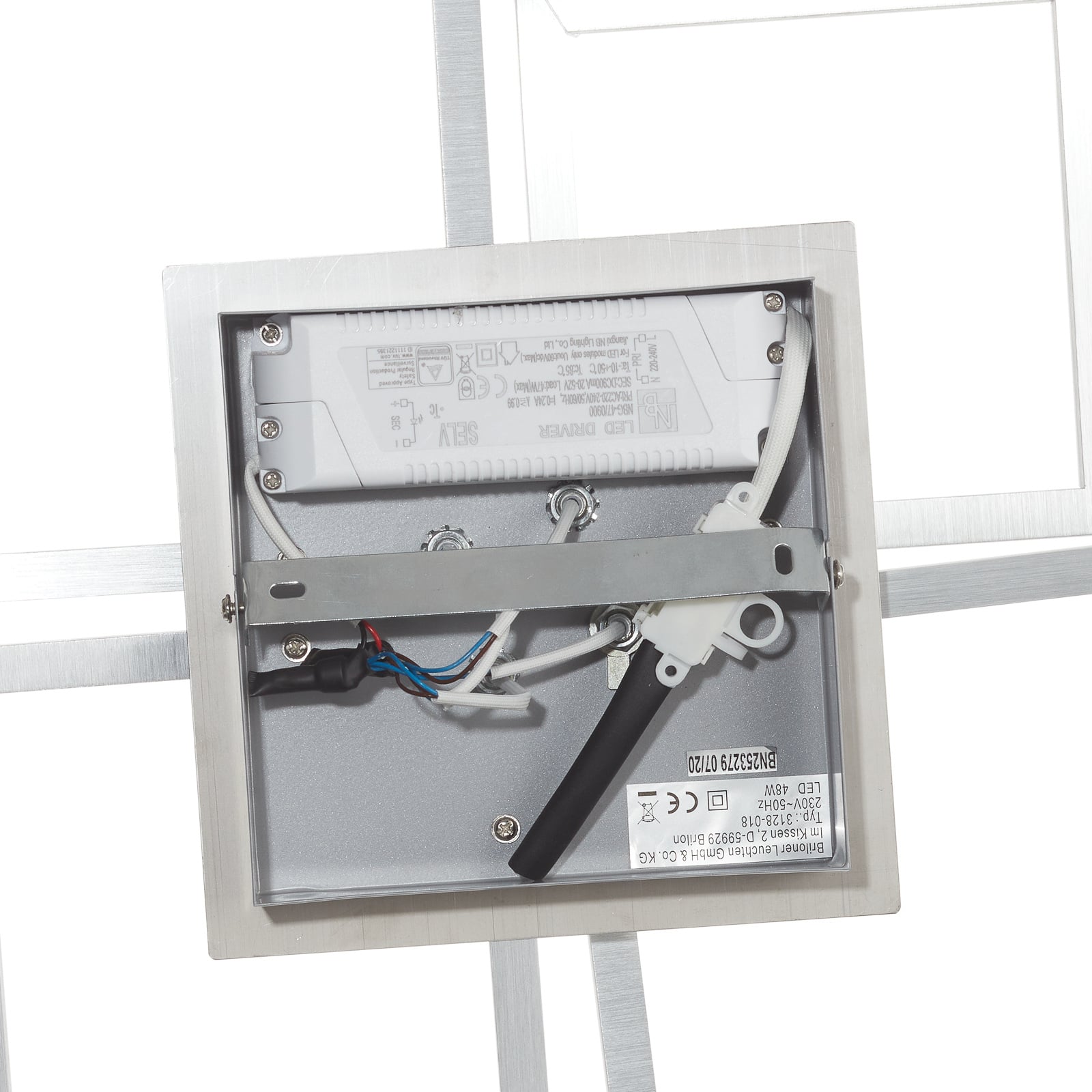 LED taklampe Frame krom/sølv dimbar dimmer kontroll