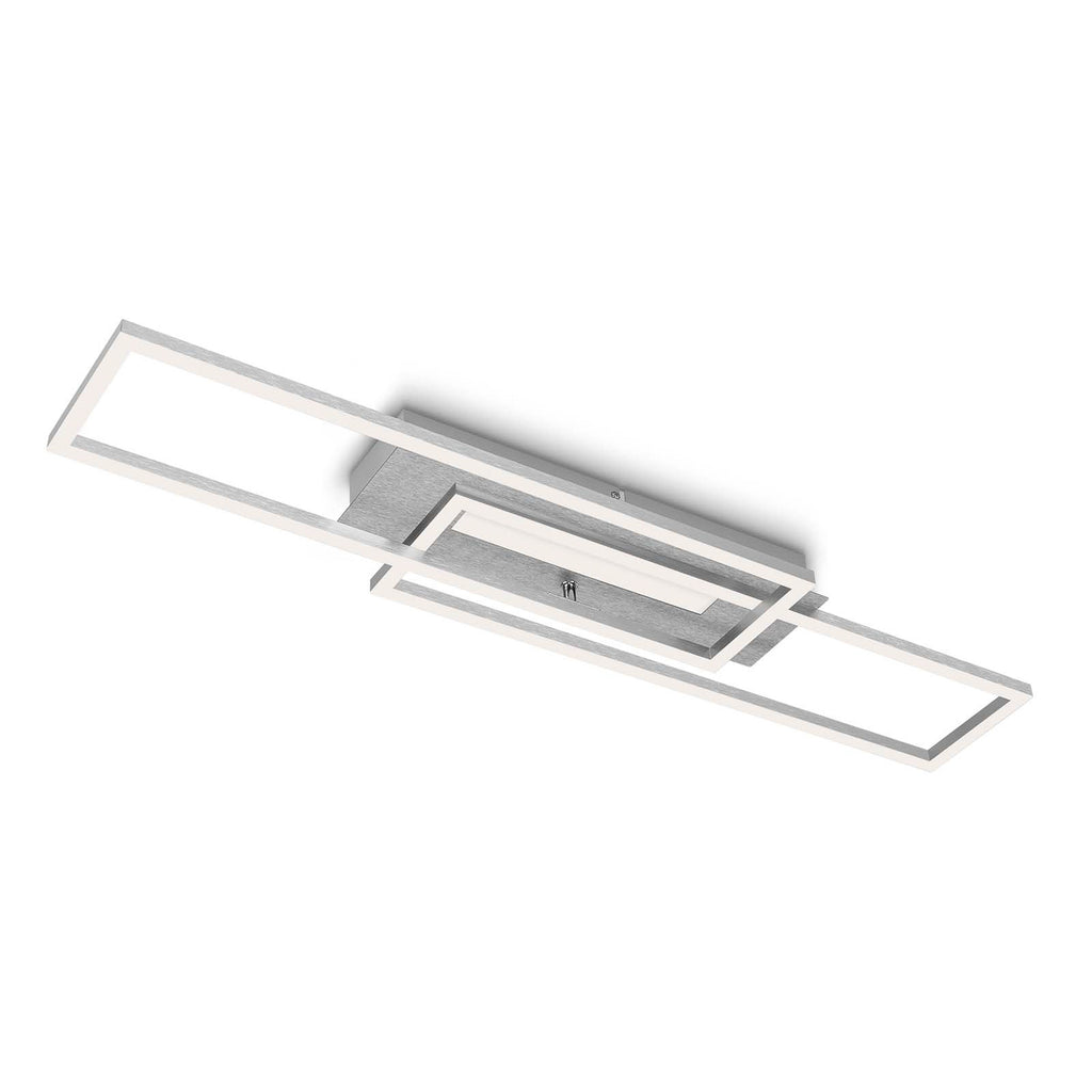 LED taklampe Frame Mid børstet aluminium 83 cm 40W Briloner forfra
