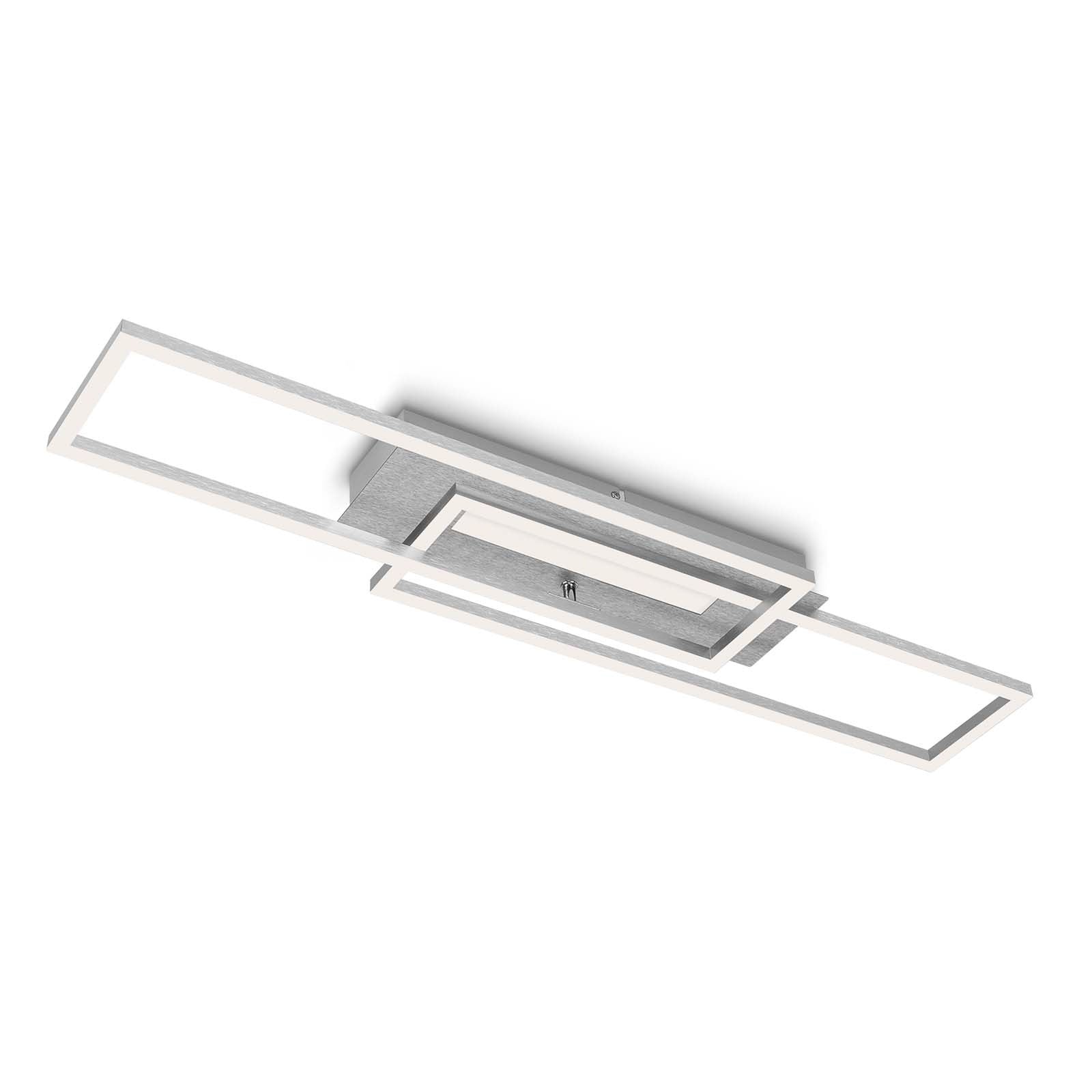 LED taklampe Frame Mid børstet aluminium 83 cm 40W Briloner forfra
