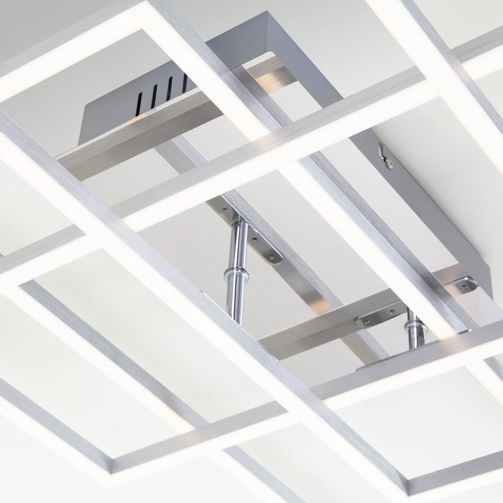 LED taklampe Frame rektangulær 3-lys CCT 104 cm nærbilde av LED-lys