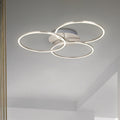 LED taklampe Frame Ring 3-lys matt nikkel forfra