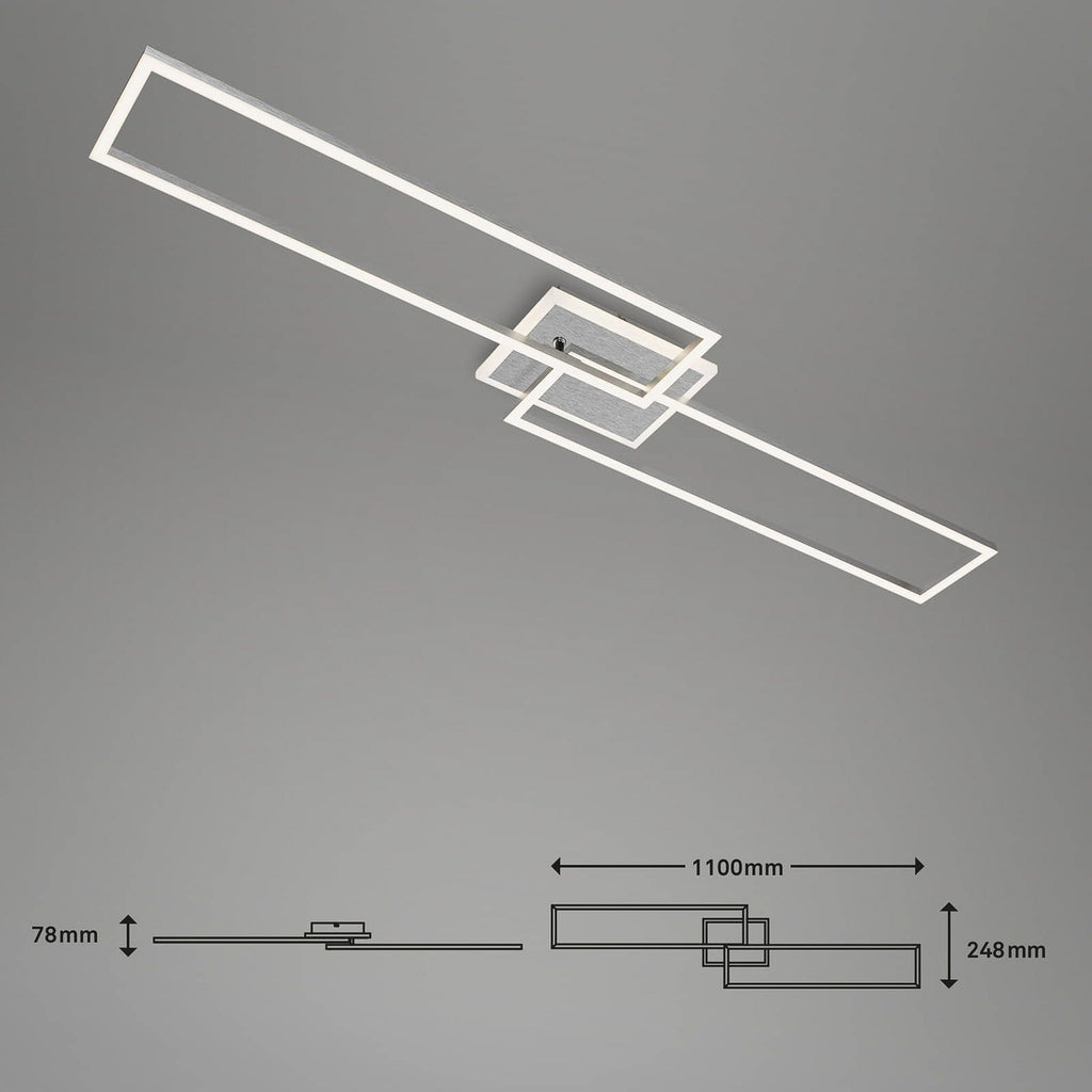 LED taklampe Frame S bakside og monteringsdetaljer
