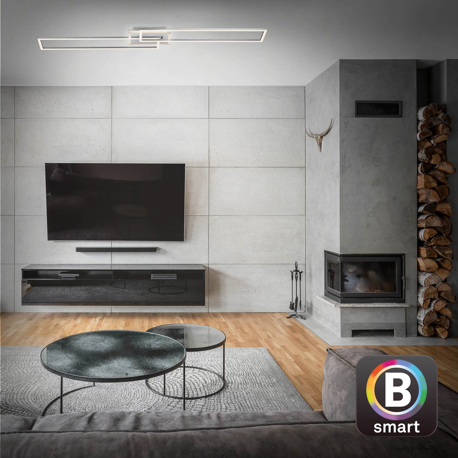 LED taklampe Frame S nærbilde av aluminiumsoverflate