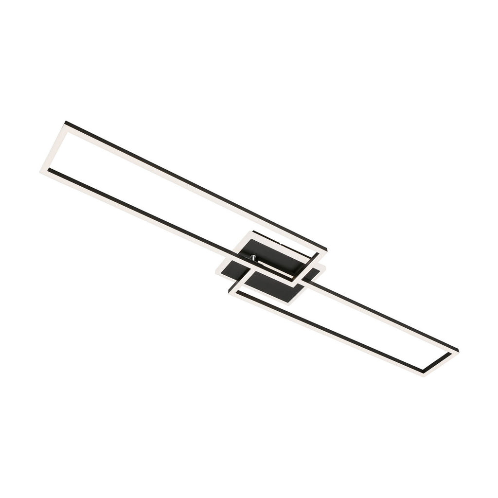 LED taklampe Frame S CCT dimbar 110x24,8 cm svart - Briloner forfra